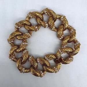 Camrose & Kross JBK Jackie Kennedy Gold-Toned Link Bracelet Replica Vintage 90's